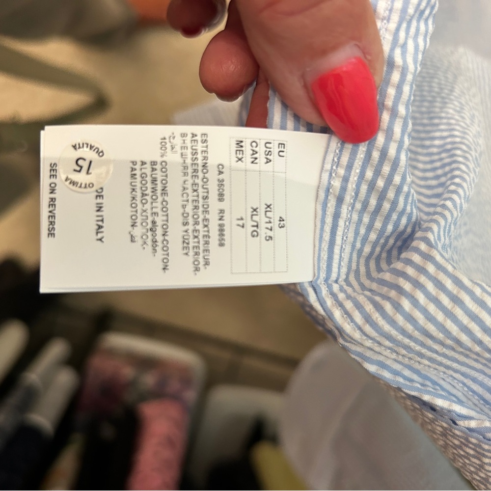 Paul & Shark Light Blue Striped Dress Shirt - Picture 6 of 8